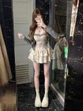 New Spring And Summer Cardigan Dress Sweet And Spicy Flowers Slim Two Sets Of Thin And Gentle Temperament Pure Desire Suit