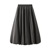 Japanese And Korean Vintage Flower Tacarflies Lantern Skirts Women's Autumn Lazy Casual A-Word Balloon Pample Skirt 2223
