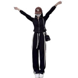 Sports Suit Women 2025 Spring And Autumn New Korean Version Of Loose Temperament Short Coat Fashion Casual Two Sets