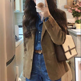 This Year's Popular Spring And Autumn New Small Suit Feel Elegant Ll óO Corduro Jacket Girl Small