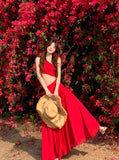 French Temperament White Sleeveless Slanted Shoulders Pure Desire Dress Women's Summer Design Long Dress Holiday Dress