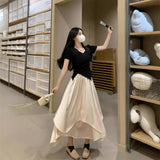 New Chinese Irregular Self-Repair Slim Design On The Design Of The Half-Body Dress Women's Summer 2025 New Fashion Two-Case
