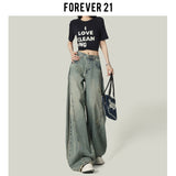 High Street Retro Blue Pear-Shaped Broad-Legged Jeans Women Trend New High-Rise Ripped Loose Scimiter Pants