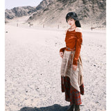 Ningxia, Xinjiang, The Great Northwest Desert Travel Filming Skinny Wearing Dresses Yunnan Sichuan West Tourism Ethnic Style Dress