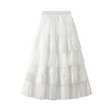 Cake Skirt Half Dress Women's Summer 2025 New High-Rise Thin Sand Skirt High-End Yarn Skirt 0208