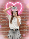 Slanted Shoulder White Leak Shoulder Short Sleeve Woman 2026 Summer Loose Lazy Slackness Feel Shoulder T-Shirt Irregular