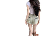 Vintage Babes Denim Shorts Women Summer Pear Shape Fat Mm Thin Design Sense A Word Ass Hot Pants