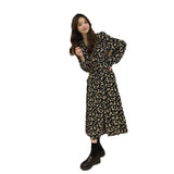 Gentle Wind And Rags V-Neck Dress Women's Spring And Summer 2026 New Long-Term Over-Knee High-Waist Temperament Long-Sleeved A-Word Skirt