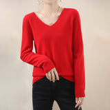Wool Blended 2026 Autumn And Winter Women's New Short-Term With Small V-Neck Solid Color Loose Inside The Bottom Korean Version Of The Knitted Shirt