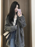 Knitted Sweater Women's Autumn And Winter 2026 New Lazy Wind Lax Loose Long Sleeves Top Coat