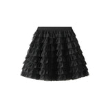 Cake Skirt Skirt Layer Wood Ear Half Skirt Girl Summer Dress Sweet Cute With A Word High Waist D2305