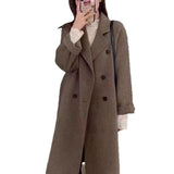 New Year Red Festive Hair Coat Woman 2025 Autumn And Winter New Temperament Reduction Of Thin Nie Coat Coat