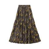 Korean Spring 2025 New Half-Dress Temperament Famous Wrinkled Flower Princess Dress 9931
