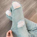 Cavry Hair-Side Micro-Horn Jeans Women's Spring And Summer 2025 New High-Rise Slimming Horseshoe Horn Pants