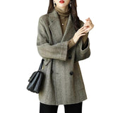 2025 Autumn And Winter New Hair, The Long Coat Female Fashion Style Loosely Show Thin And Yang Small Children's Clothing