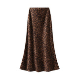 Leopard Print Half-Dress Woman 2025 Autumn And Winter New High-Rise Thin Fishtail Skirt Mid-Length One-Step Skirt 9856