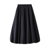 Japanese And Korean Vintage Flower Tacarflies Lantern Skirts Women's Autumn Lazy Casual A-Word Balloon Pample Skirt 2223