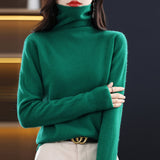 Line Ready-Upwear 100% Pure Wool 2026 Autumn And Winter New Women's Pile Warm Bottom Shirt Short Knitted Sweater