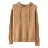 Wool Blended 2026 Autumn And Winter New Women's Loose Hoodie Hoodie Solid Color Short-Case Sweater Knitted Hoodie