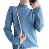 Wool Half-High Collar 2026 Autumn And Winter New Women's Short-Case Korean Version Of The Knitted Bottom Sweater