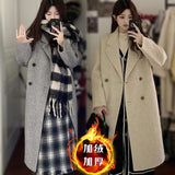 The Gray Hair Jacket Woman's New Autumn And Winter Clothing In 2026, The Korean Small Senior Sense Of The Long Coat