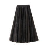 French Lace Mesh Splicing High Waist Tight Skirt Women's Autumn Straight Two Wearing Thin Temperament Dress 9375