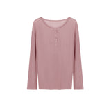 Lazy Wind Pure Long-Sleeved T-Shirt Women's Summer Thin Casual Hooded Sunscreen Loose Thin Bottom Top
