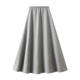 Grey Half-Dress Woman 2025 Spring And Autumn In The Long Fishtail Bag Ass Skirt Small A Word Dress 9131