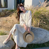Tea Break French White Dress Women's Early Spring 2025 New Gentle Style Art Retro Super Fairy Fairy Dress