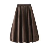 Japanese And Korean Vintage Flower Tacarflies Lantern Skirts Women's Autumn Lazy Casual A-Word Balloon Pample Skirt 2223