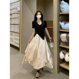 New Chinese Irregular Self-Repair Slim Design On The Design Of The Half-Body Dress Women's Summer 2025 New Fashion Two-Case
