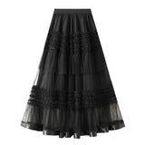 Spring Super Fairy Dress Dress Swree Sweet Retro Layer Lace Cake Skirt Yarn Skirt Skirt 1531