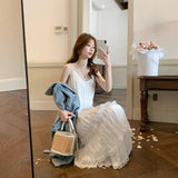 Purple French Suspension Dress Women's 2026 Summer New Tea Rest Orange Truss Small Thin Cake Skirtȹ