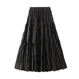 Vintage Folded Skirt Swum Long Skirt Mid-Length Skirt Mid-Length Skirt Mid-Term Dress Mid-Term Dress Mid-Term Dress Mid-Term Dress Mid-Term Dress A8823