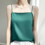 Silk Satin 2026 Spring And Summer Women's New Short-Term Repair Collar Sleeveless Temperament With A Sleeve Sling Vest
