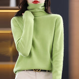 Line Ready-Upwear 100% Pure Wool 2026 Autumn And Winter New Women's Pile Warm Bottom Shirt Short Knitted Sweater