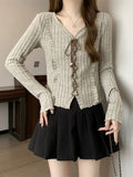Vintage Long-Sleeved Knitted Shirt Women Autumn New High-End Feel Inside The Bottom MM Cover Thin Top
