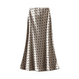 Wave Half-Dress Girl Spring New High-Waist Temperament Straight Bag Hip Skirt Winter Skirt Long A Skirt 9859