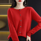Wool Blended 2026 Autumn And Winter New Women's Round Collar Short Line Ready-Up Knitted Open Coat Coat Top 5