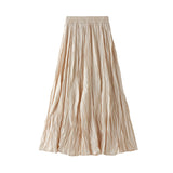 Folded Folded Skirt Half Skirt Autumn And Winter Girl A Word Long With Sweater Winter Skirt Wrinkled Winter Skirt 8862