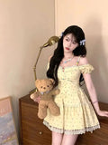 Dopamine Candy Sweet Sweet Sweet Sweet Lace Dress Girl + Summer Sunscreen Shawl Cardigan Two Sets