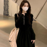 Small French Hepburn Black Dress Women's Autumn And Winter Dress 2026 New High-End Lanky Dress