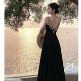 Sanya Tourist Holiday Out Of The Seaside Red Beach Dress 2026 Summer Show Back Dress Sling Skirt Dress Dress
