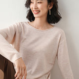 Wool Blended 2026 Autumn And Winter New Women's Round V. Collar Loose Short Jacket On The Head Of The Bottom Knitting Sweater