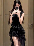 Design A Small Seaside Holiday Dress Pure Style Hottie Wearing French Temperament Tail Sling Dress