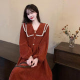 Before The Order To Contact Customer Service, This Non-French Wicked Red Dress Autumn Winter Heben Wind