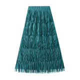 High-End Folded Tuxedo Skirts Women's Summer New Fried Street Niche Temperament With Thin Half Skirt 0666