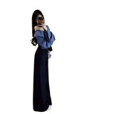 2026 New Super-Good-Looking Shoulder Splicing Top Lady's Korean Version Of Loose Thin Slacks Two Sets