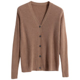 Wool Blending 2026 Autumn And Winter Women's New Loose Loose Solid Color V-Neck Short Sweater Knitted Shirt Outside