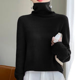 First-Line Ready-To-Wear Wool Blends 2026 Autumn And Winter Women's Heap Collar New Short-Scribled Knitted Bottom Sweater
